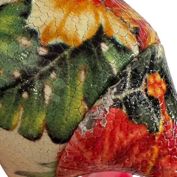 CHRISTIAN LOUBOUTIN Hawaii Crackled Calf Pigalle Pointy Toe Floral Heels SZ 38 - Picture 14 of 17